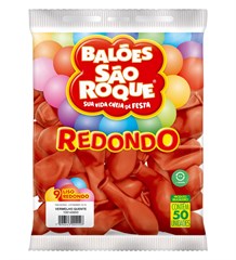 BALAO REDONDO N9 50UN VERMELHO QUENTE