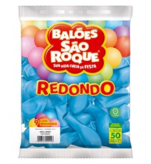 BALAO REDONDO N9 50UN AZUL BEBE