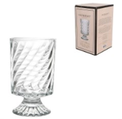 VASO VIDRO C/PE SELETO 19CM