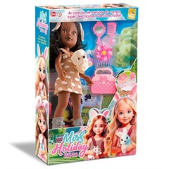 BONECA MISS HOLIDAY CACHORRO NEGRA