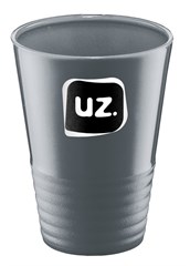 COPO PLASTICO GOMADO 300ML CINZA