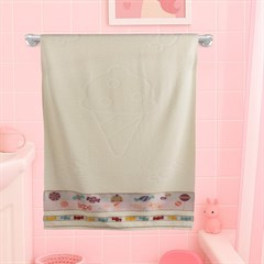 TOALHA BANHO INF SORVETE 75CMX120CM BEGE