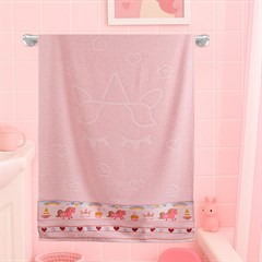 TOALHA BANHO INF UNICÓRNIO 75CMX120CM ROSA