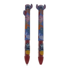 CANETA ESFEREOGRAFICA 1.0MM STITCH AZUL VERMELHO