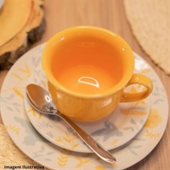 JOGO XICARA CHA CERAMICA BEM TE VI 200ML 12PCS