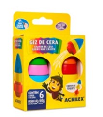 GIZ DE CERA 6 CORES FOGUETE 60G