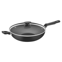 FRIGIDEIRA WOK C/TP LORETO 28CM 3,3L GRAFITE