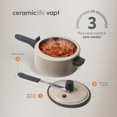PANELA PRESSAO CERAMICA LIFE VAPT 4,5L VANILLA