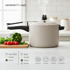 PANELA PRESSAO CERAMICA LIFE VAPT 4,5L VANILLA