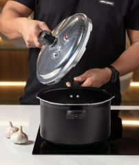 PANELA PRESSAO CERAMICA  LIFE FUNDO INDUÇÃO 4,2L PRETA