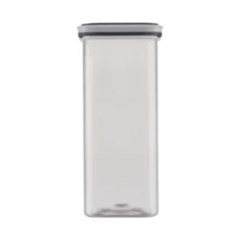 POTE PLASTICO QUAD C/TP PRETA 1,5L TRANSPARENTE