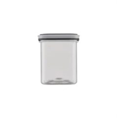 POTE PLASTICO QUAD C/TP PRETA 500ML TRANSPARENTE