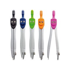 COMPASSO ESCOLAR METALICO CORES