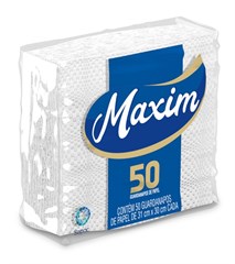 GUARDANAPO PAPEL MAXIM 31X30 C/50 BRANCO