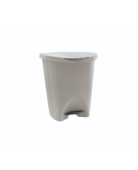 LIXEIRA PLASTICA C/PEDAL OVAL 7,5L CINZA