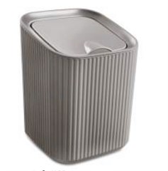 LIXEIRA PLASTICA C/TP RETANGULAR 1,25L CHUMBO