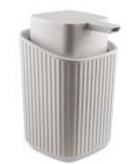 DISPENSER PLASTICO RETANGULAR 400ML CINZA