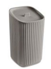 PORTA ALGODAO PLASTICO C/TAMPA RETANGULAR CHUMBO