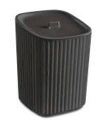 PORTA ALGODAO PLASTICO C/TAMPA RETANGULAR PRETO