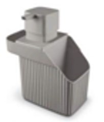 DISPENSER PLASTICO C/SUPORTE RETANGULAR 500ML CINZA