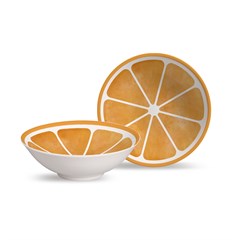 BOWL DECORADO CERAMICA LARANJA  300ML