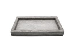 BANDEJA PLASTICO DECORATIVO RET 12X21X7CM