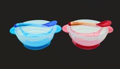 KIT BOWL PLASTICO C/ TAMPA E COLHER 2PCS 7X14X16,5CM