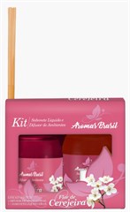 KIT DIFUSOR/SABONETE 250ML FLOR CEREJEIRA