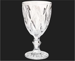 JOGO TACA VIDRO DIAMOND 6PCS 330ML TRANSPARENTE