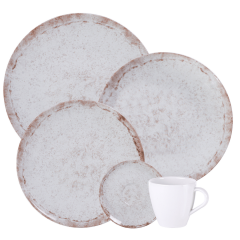 APARELHO DE JANTAR PORCELANA GIOVANA 20PCS MARRON