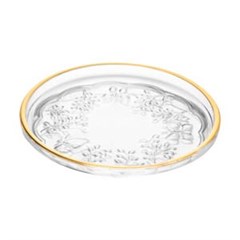 PRATO CRISTAL BUTERFLY FIO OURO 11X1,5CM