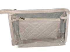NECESSAIRE LUX 24X15 E 18X11CM 2PC BEGE ED511642