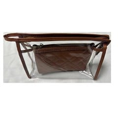 NECESSAIRE LUX 24X15 E 18X11CM 2PC MARROM ED511644