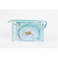 NECESSAIRE LIZ 23X14CM 3 PECAS AZUL