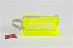 NECESSAIRE PVC LOVE 18X7CM AMARELA ED511655