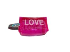 NECESSAIRE PVC LOVE 18X7CM ROSA ED511656