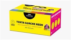 TINTA TEMPERA GUACHE 6 CORES NEON