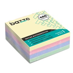 BLOCO ADESIVO BAZZE 76MMX76MM 400FLS