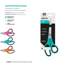 TESOURA MULTIUSO COLORS 21.5CM