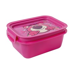 MARMITA PLASTICO C/TRAVA LOTSO 630ML ROSA