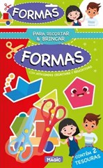 KIT LIVRO RECORTAR FORMAS C/2 TESOURAS