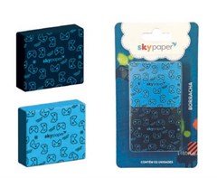 BORRACHA SIMPLES GAMER C/2UN AZ