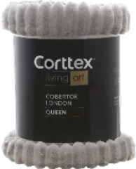 COBERTOR CASAL LONDON 1,80X2,20 CINZA