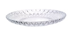PRATO PARA BOLO RASO VIDRO DIAMOND REDONDO 32,7X4,4CM TRANSPARENTE ED511728
