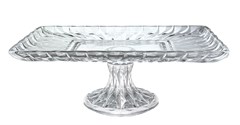 TRAVESSA VIDRO DIAMOND COM PE RETANGULAR 29,7X16,3X12CM TRANSPARENTE ED511730