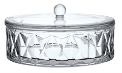 POTE VIDRO COM TAMPA DIAMOND 18,1X8,6CM TRANSPARENTE ED511732