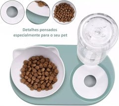 COMEDOURO DUPLO PET PLASTICO  27CM CORES