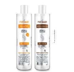 KIT SHAMPOO E CONDIC ARGAN SILICONE 1L