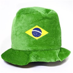 CHAPEU CARTOLA PANO BRASIL