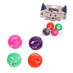 BOLINHA P/GATO C/GUIZO 4 CM 4PC